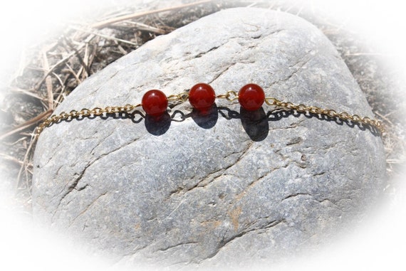 Carnelian natural stone bracelet
