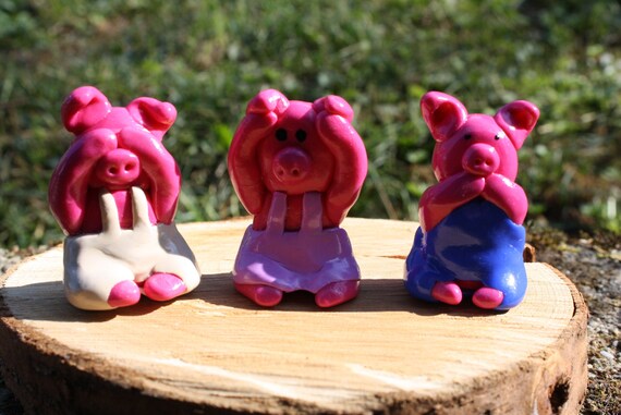 Tout Voir Tout Entendre Et Ne Rien Dire Ne rien voir ne rien entendre ne rien dire 3 cochons de la | Etsy
