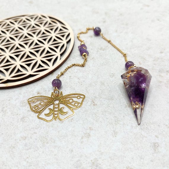 Pendule divinatoire Papillon Améthyste