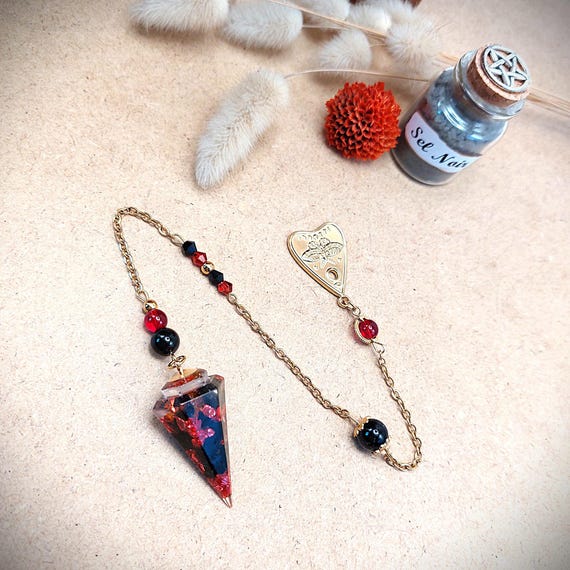 Pendule divinatoire Gothique Clé d’Obsidienne Ouija