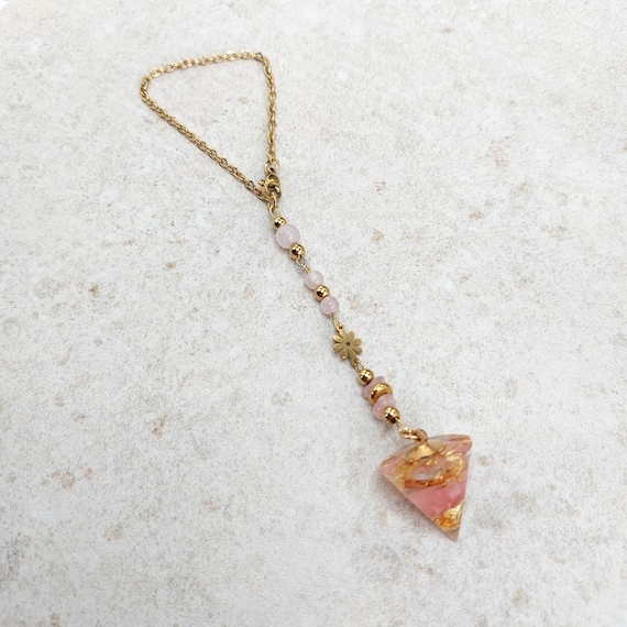 Amulette de voiture Quartz Rose