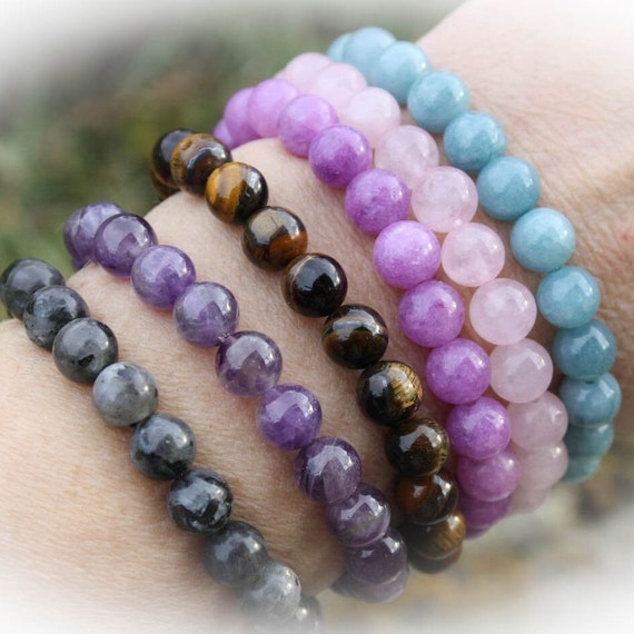 Natural stone bead bracelet