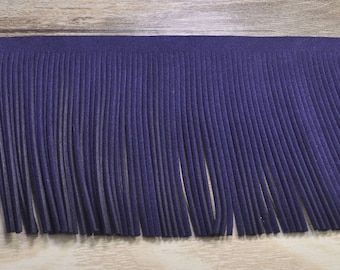 3,07 '' lunga frangia trim, finta pelle scamosciata Fringe Trim 78mm, vestito frangia trim, nappa con frange blu marino fai da te per borse, portafogli, portachiavi, scarpe