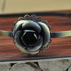 Bronze Metal Headband--5pc Antique Bronze Headband With Filigree Flower Accessories,Vintage/Nobel/Elegance Headband For Women,Teenage Girls