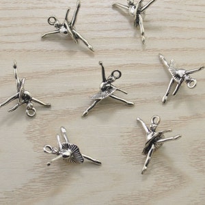 20pcs Dancer Charms,Ballerina Charms,Dancer Colgante Dance Accessories Dainty Minimalista Minimal Girlfriend Womens Gift For Her 25x24mm