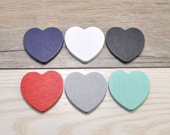 20pc Love Heart Wood Charm Beads,Painted Love Heart Shape Pendant 40mm,Painted Wood Pendant,Colorful Bead Supplies,Choose Your Color S00#