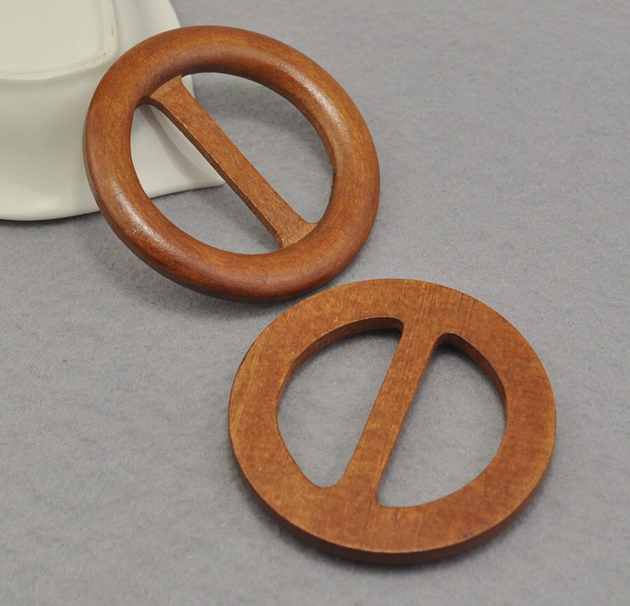 Vintga Wood Belt BuckleBrown Round Belt Buckle or Bag Buckle Etsy