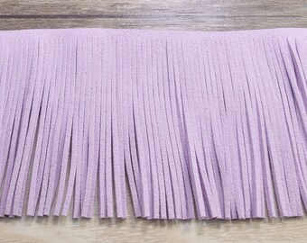 3,07 '' lunga frangia trim, finta pelle scamosciata Fringe Trim 78mm, vestito frangia trim, nappa con frange viola fai da te per borse, portafogli, portachiavi, scarpe