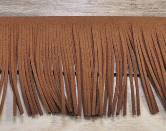 3,07 '' lunga frangia trim, finta pelle scamosciata Fringe Trim 78mm, vestito frangia trim, profondo caffè nappa con frange fai da te per borse, portafogli, portachiavi, scarpe