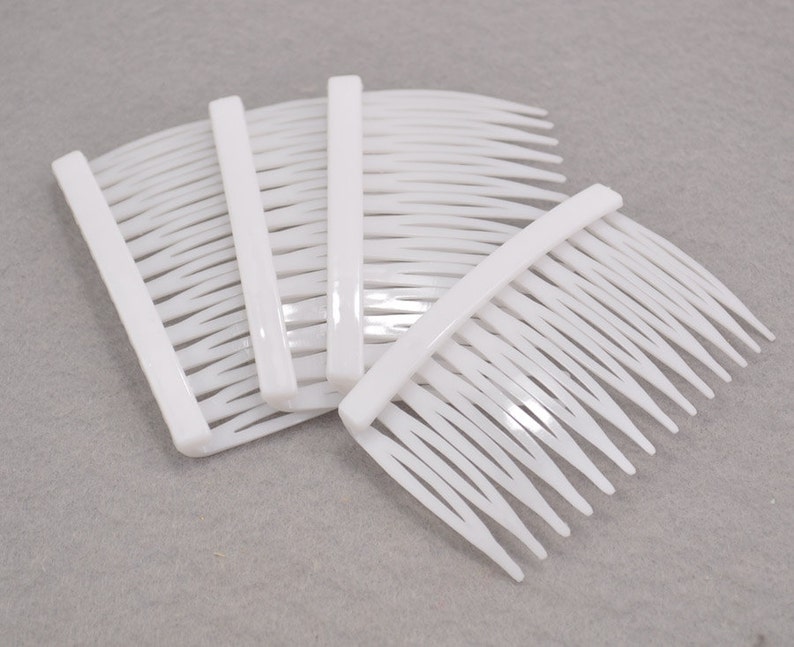 Plastic Comb Ivorywhite Hair Combs 14 Teeth Etsy
