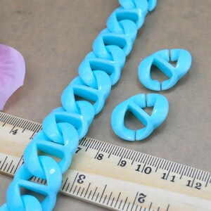 5ft Plastic Chain Link,light Blue Open Chain Connectors,curb Chain ...