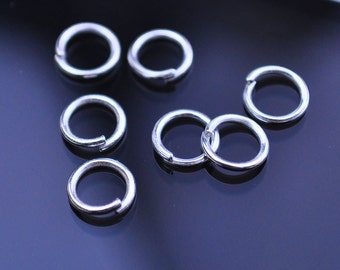 200 pcs Silver Plated Jumprings Loop Antique metal rings  0.6x7mm open jumpring NickelFree connectors