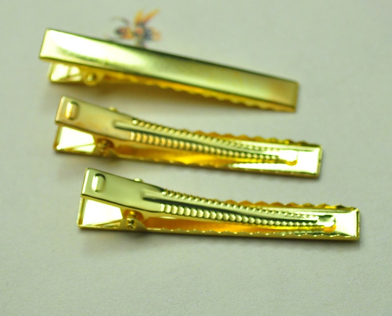 100pcs Hair AccessoriesMetal hair clips56x8mm Gold plated Etsy