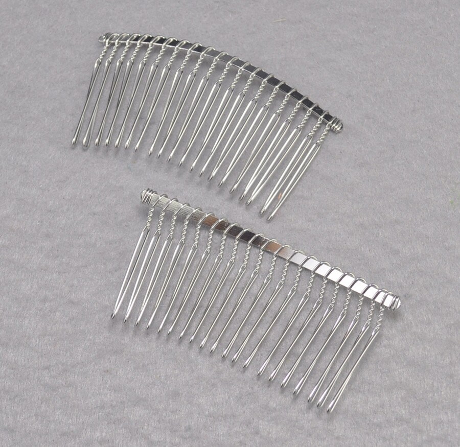 10pcs Silver Metal Hair Combs 20 Teeth Wedding Bridal Etsy Australia