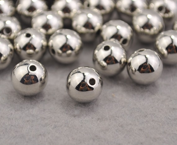 10mm White K CCB Ball Beads Round Plastic Beads loose Bead | Etsy
