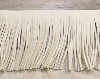 3.07'' lange franje trims, faux suède franje trims 78mm, jurk franje trims, beige franje kwast diy voor tassen, portemonnees, sleutelhangers, schoenen