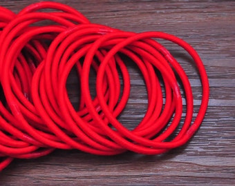 50pcs Elastic Cord--red hair elastic cord,hair ties,ponytail holder elastic 2mm