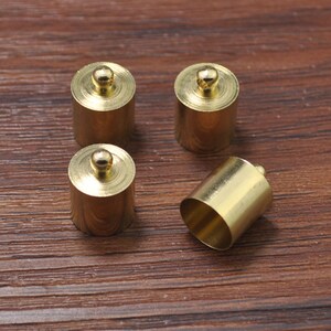 60 tampas de borla dos pces, tampas de latão cru para fazer borla, conectores de tampa de extremidade de latão, extremidade do cabo de colar, desenhos de cabo ou borlas artesanais 11x11.5mm
