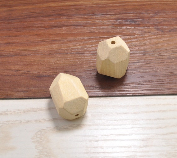 Perline di legno sfaccettate all'ingrosso, figure geometriche naturali non finite, poligoni in legno, 10 mm/12 mm/14 mm/16 mm/18 mm/20 mm/25 mm/30 mm/35 mm/40 mm. - Italia