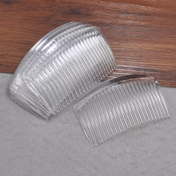 20pcs Plastic Combs(23 teeth),Transparent Combs 84x50mm- DIY - Wedding Hair Combs - Bridal Hair Combs
