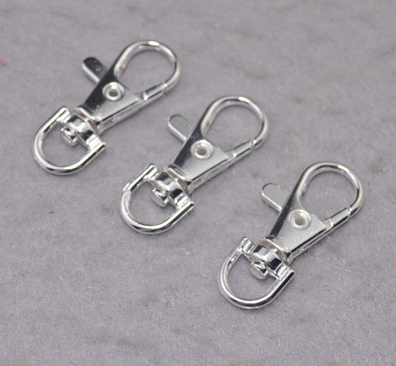 Silver key clasps,wholesale 100pcs Silver keychain clasp findings  connector,Metal Lobster Claw Clasp Findings--38x15mm