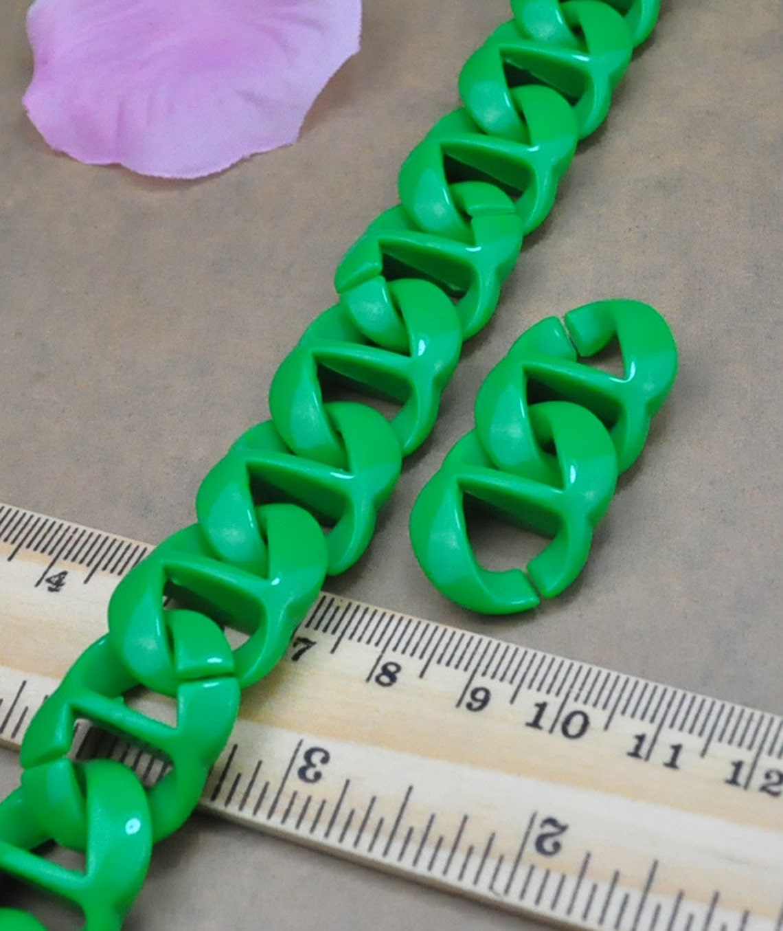 5ft Plastic Chain Linkgreen Open Chain Connectorscurb Chain Etsy