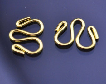 100pcs Gold Plated Clasps Copper Link connectors 12x10mm