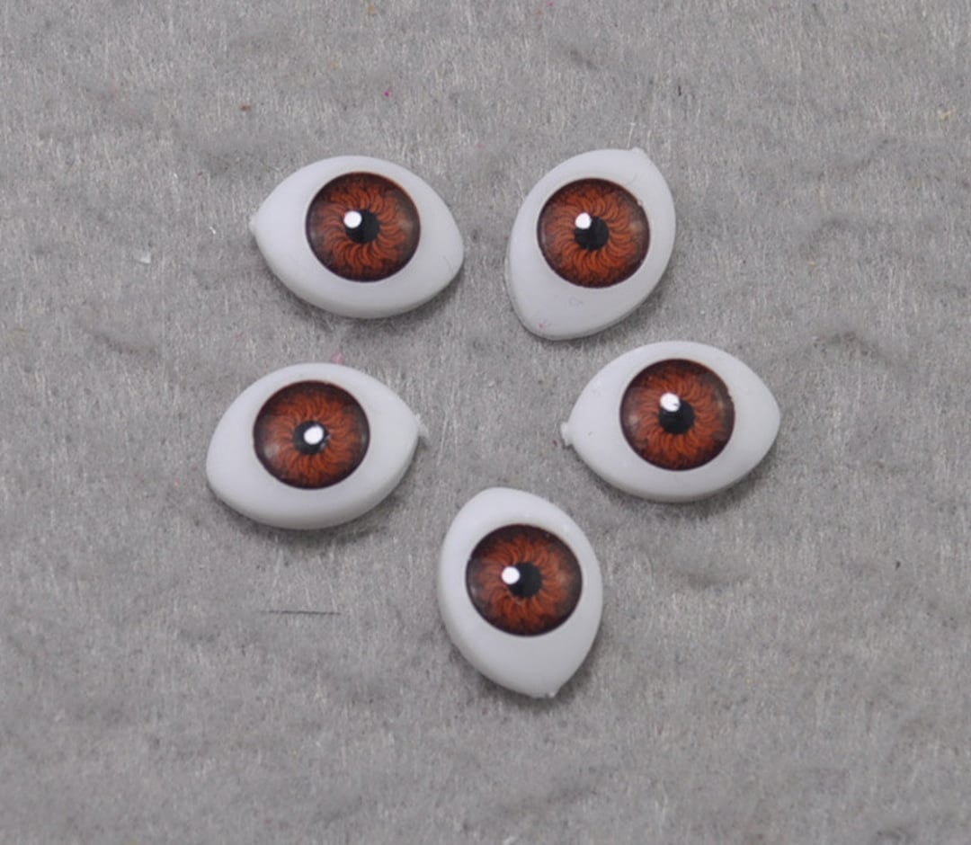 Doll Eyes,15 Pairs Brown Doll Eye Cabochons,plastic Doll Eyes Wiggle