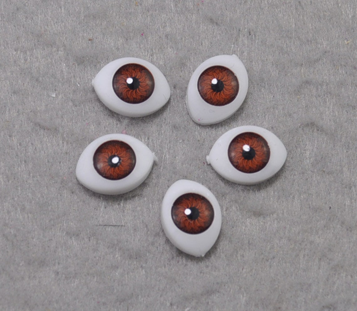 Doll Eyes15 Pairs Brown Doll Eye Cabochonsplastic Doll Eyes Etsy