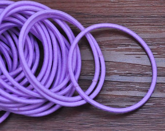 50pcs Hair Elastic --light purple  elastic thread elastic cord,hair ties,ponytail holder elastic 2mm