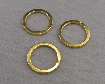 20pcs Gold Metal Keychain Rings Clasps,Round Keychain Ring Connector,Split Key Ring,Large Round Split Rings,30mm