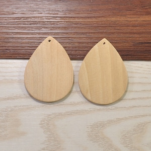 20pcs wooden earring accessories,wood decorate,large teardrop blank natural unfinished wood beads 60x41mm ,wood jewelry beads supplies