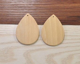 20pcs wooden earring accessories,wood decorate,large teardrop blank natural unfinished wood beads 60x41mm ,wood jewelry beads supplies