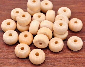 30Pcs 20mm Flat Round beads,Unfinished Natural Wooden Beads,Abacus beads, Wood bead For Earrings,necklace,Pendant,bracelet,wood craft DIY