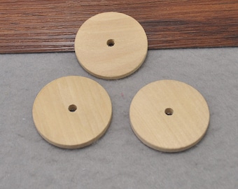 15pcs Round Wood Disc--Flat Round Natural Unfinished Wood Beads 40mm ,Wood Jewelry Beads Supplies