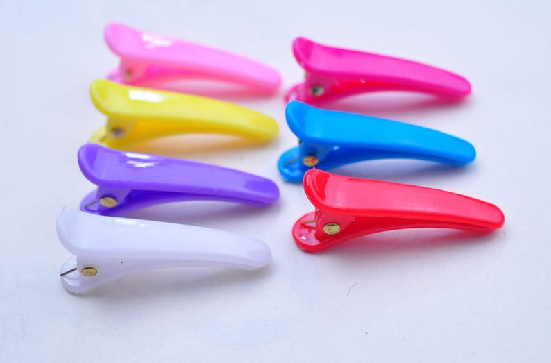 20pcs Plastic Alligator Clipsmixed Colors Hair Clips DIY Etsy