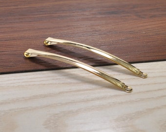 50pcs Hair clips blank accessories,gold plated metal clips bobby pins gold bobby pin 87x5mm