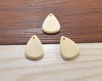30pcs wood pendant,wooden earring accessories,teardrop blank natural unfinished wood beads 26x20mm ,wood jewelry beads supplies