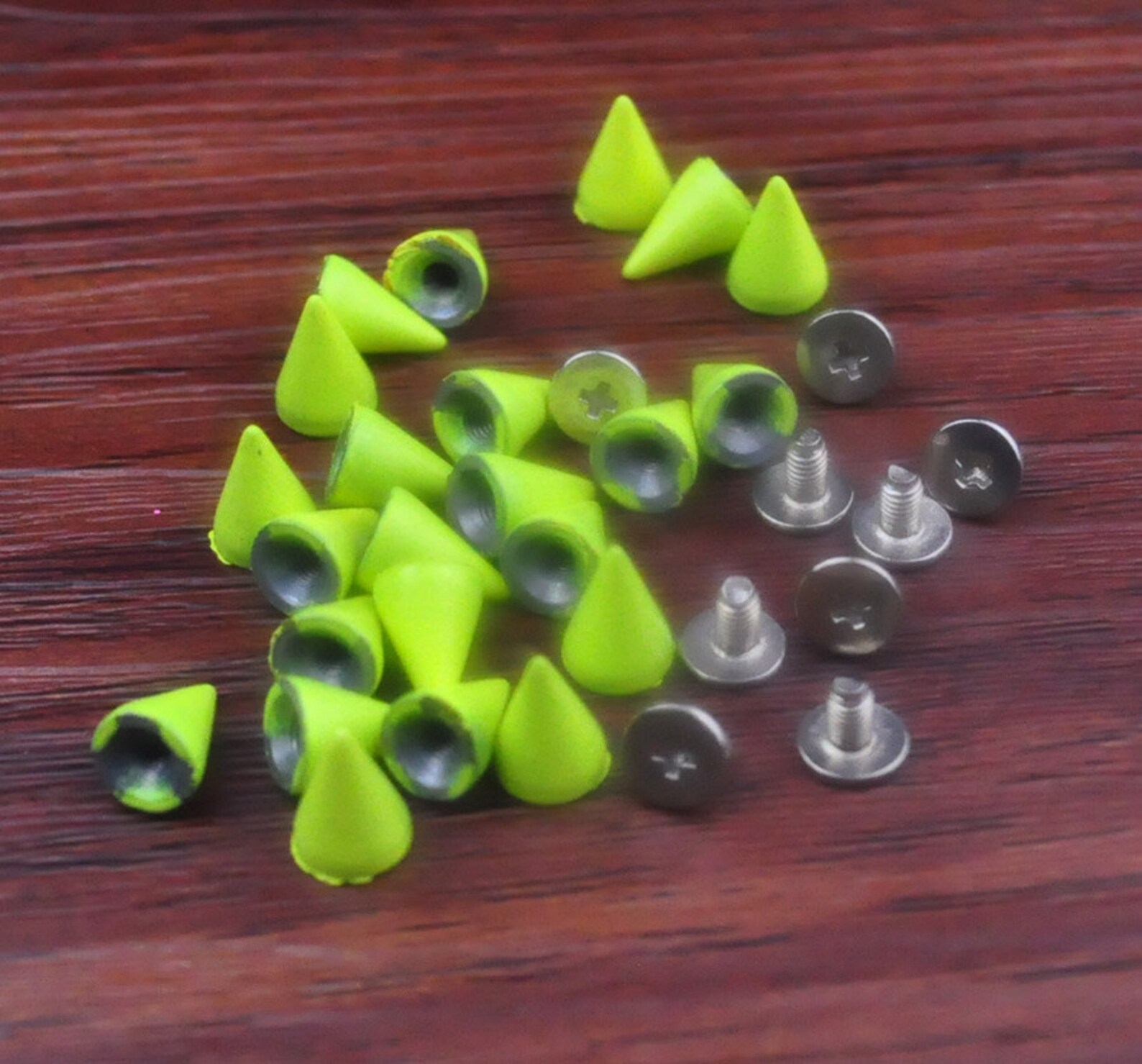 Metal Bullet Rivet/studs25pcs Yellow Cone Spike Studs With - Etsy