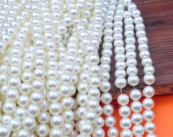100pcs Wholesale Pearl Bead--White Plastic Pearl,10mm Round Bead,Bead Supplies For Necklace