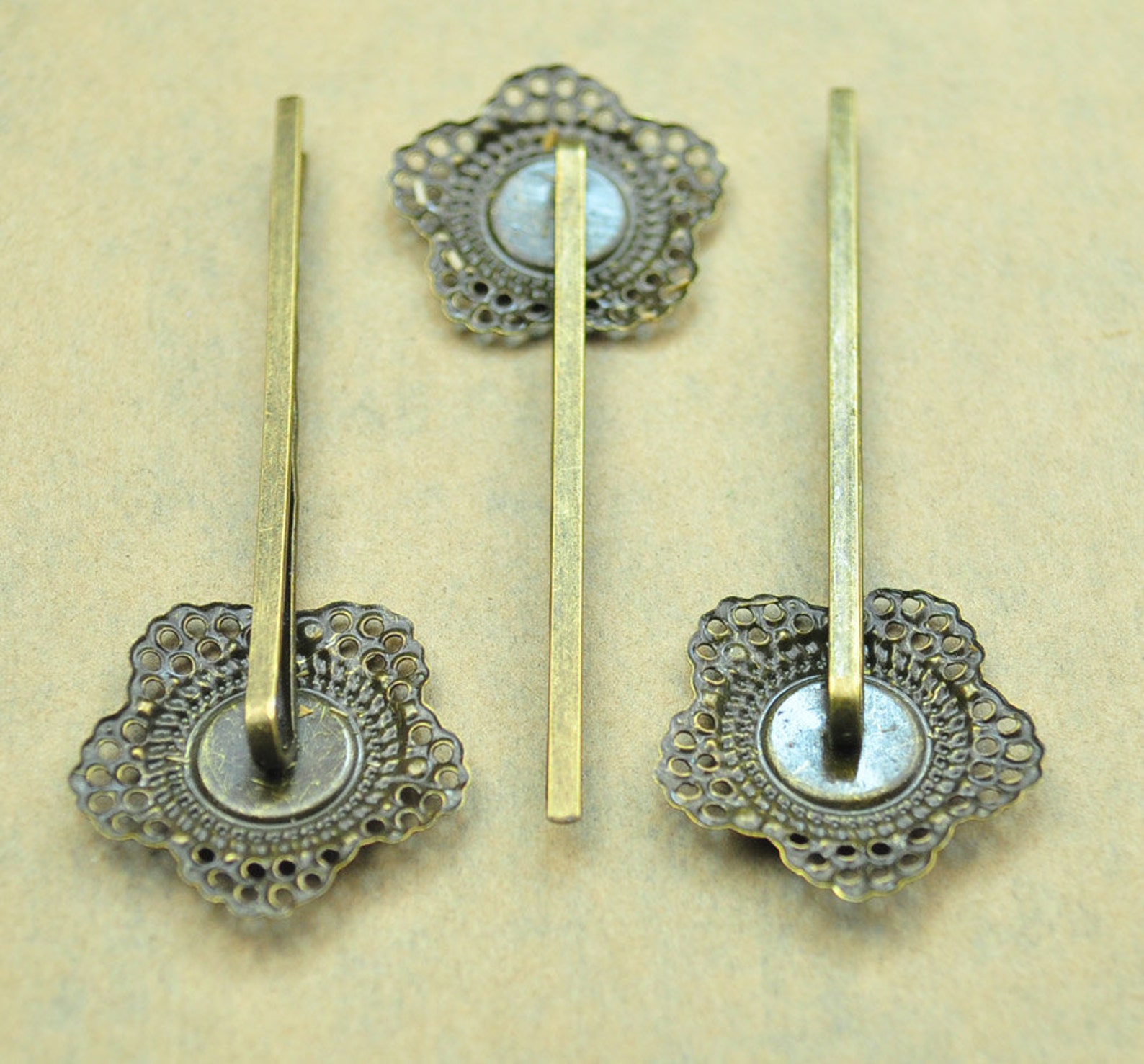 Metal Hair Clips 20pcs Antique Bronze Bobby Pins Round Etsy