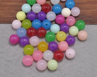 100pcs Round Acrylic Beads in a Color Mix,16mm Round Acrylic Bead, Lovely Bead Supplies For Necklace