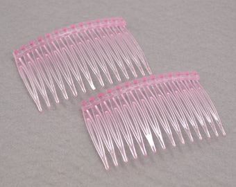 Plastic Comb, Pink Hair Combs 14 teeth 45x70mm,Millinery Supplies,Hair Accessories