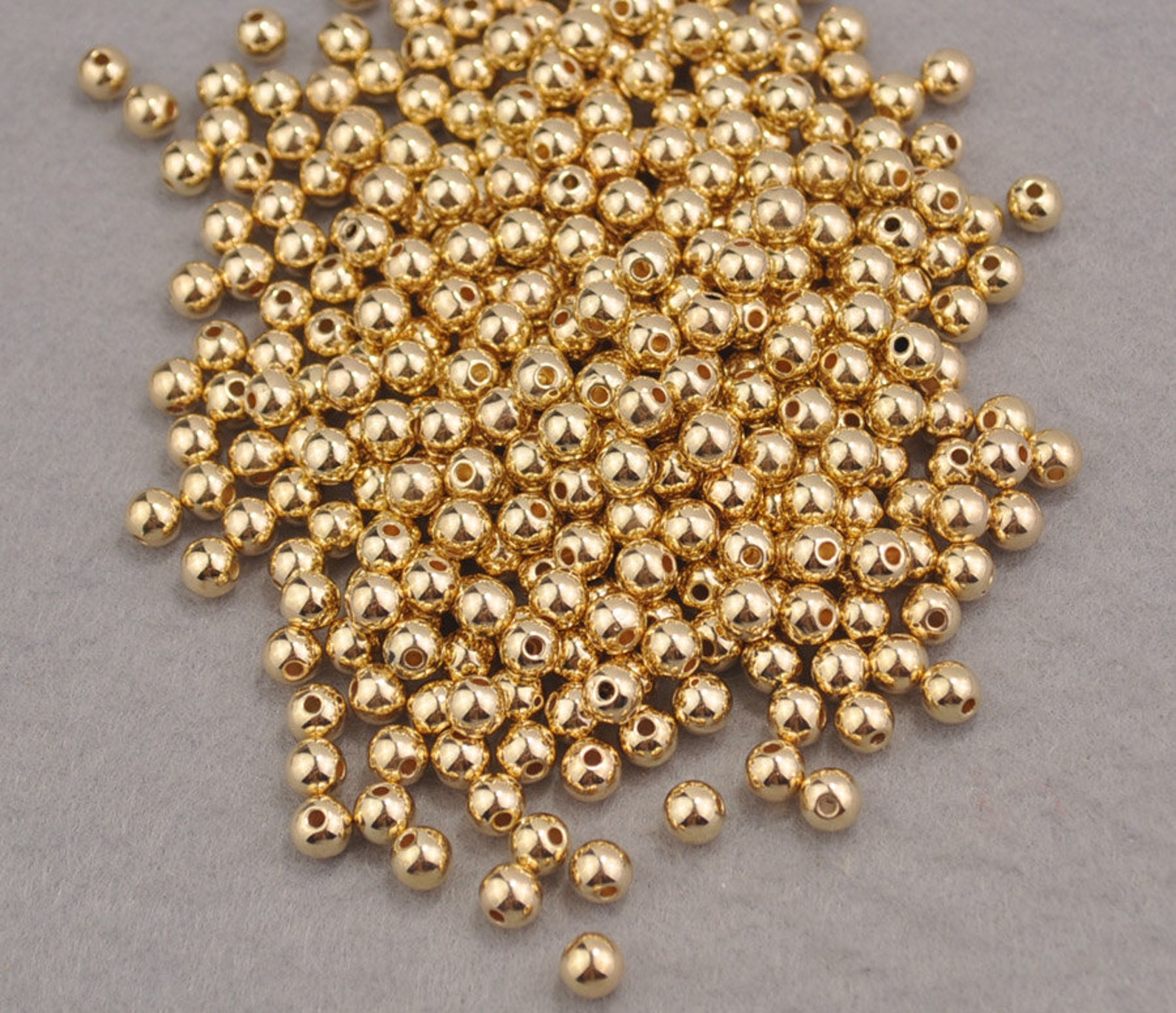 6mm Gold CCB Ball Beads Round Plastic Beads loose Bead tiny Etsy