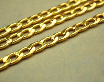 Gold chain,aluminium chain,flat cable open chain,1 meter(3.3 feet)
