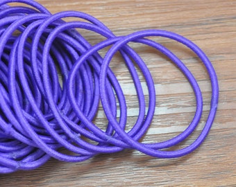 50pcs Elastic Cord--purple hair elastic cord,hair ties,ponytail holder elastic 2mm