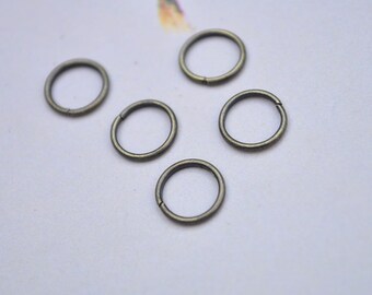 200 pcs Antique Bronze Jumpring Loop Antique metal rings 8mm