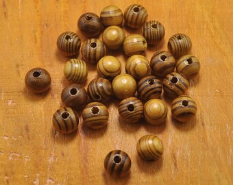 wholesale wooden beads,50pcs brown wood round beads,16mm wood streak round beads,wood craft