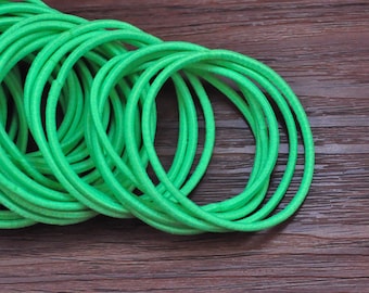 50pcs Elastic Cord--green hair elastic cord,hair ties,ponytail holder elastic 2mm