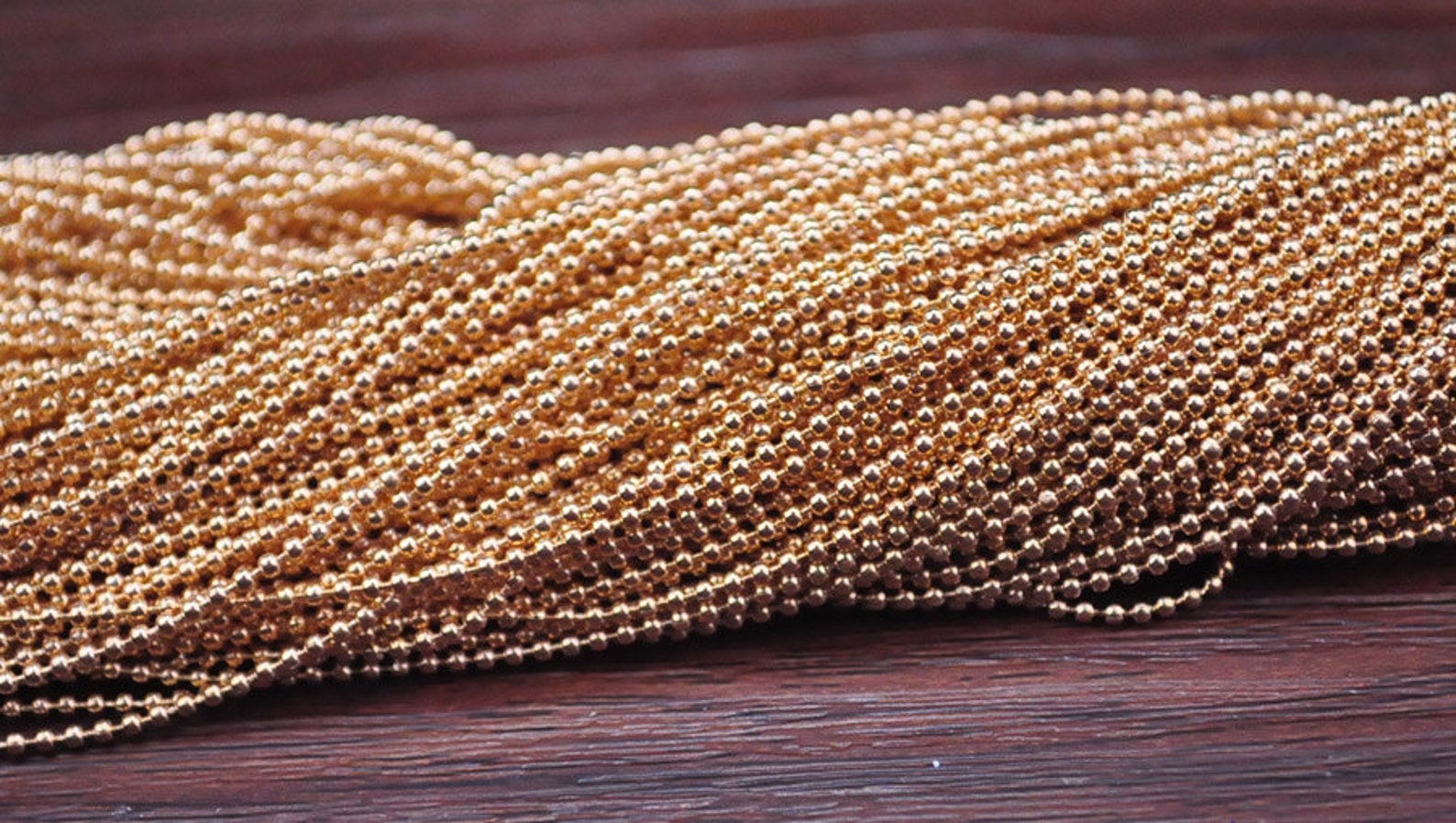 Wholesale Ball Chain 1.5mm25pcs KC Gold Ball Chain Necklaces Etsy